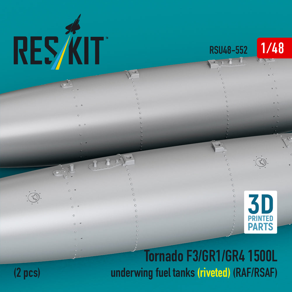 ResKit RSU48-0552 1:48 Panavia Tornado F.3/GR.1/GR.4 1500L underwing fuel tanks