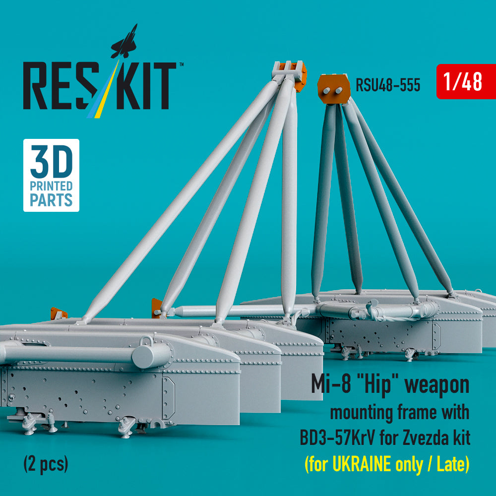ResKit RSU48-0555 1:48 Mil Mi-8 Hip Weapon Mounting Frame