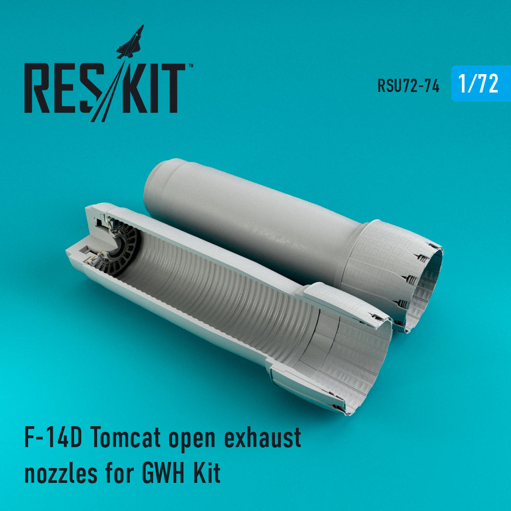 ResKit RSU72-0074 1:72 Grumman F-14D Tomcat open exhaust nozzles