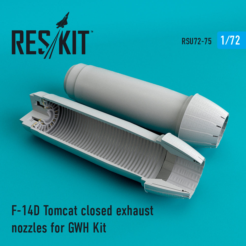 ResKit RSU72-0075 1:72 Grumman F-14D Tomcat closed exhaust nozzles