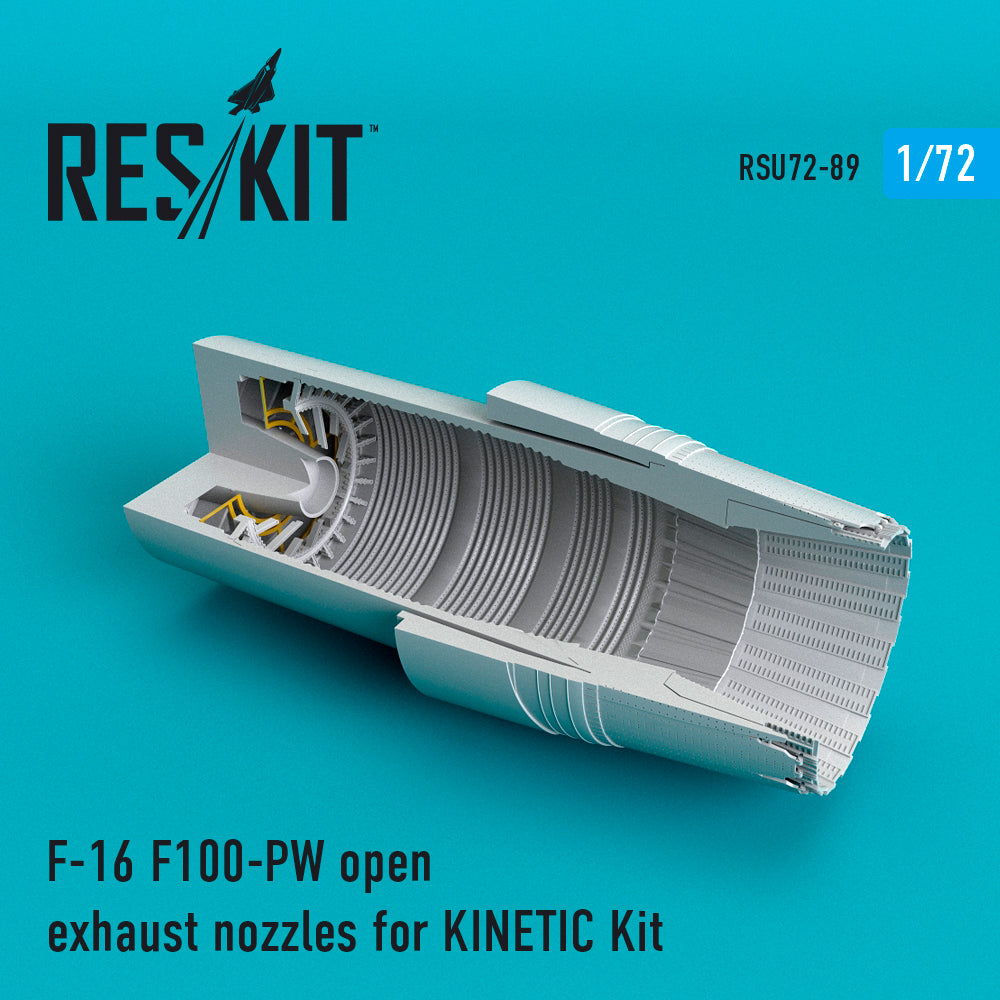 ResKit RSU72-0089 1:72 Lockheed-Martin F-16C F100-PW open exhaust nozzles
