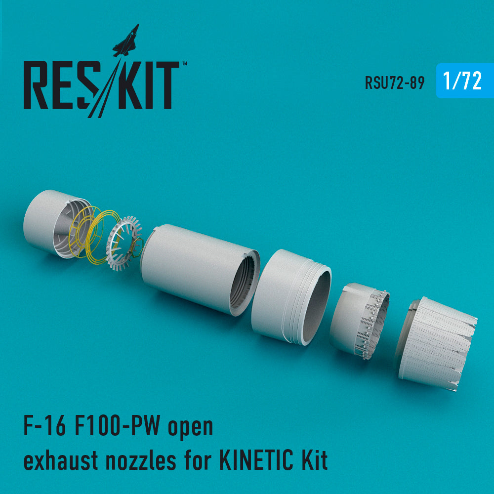 ResKit RSU72-0089 1:72 Lockheed-Martin F-16C F100-PW open exhaust nozzles