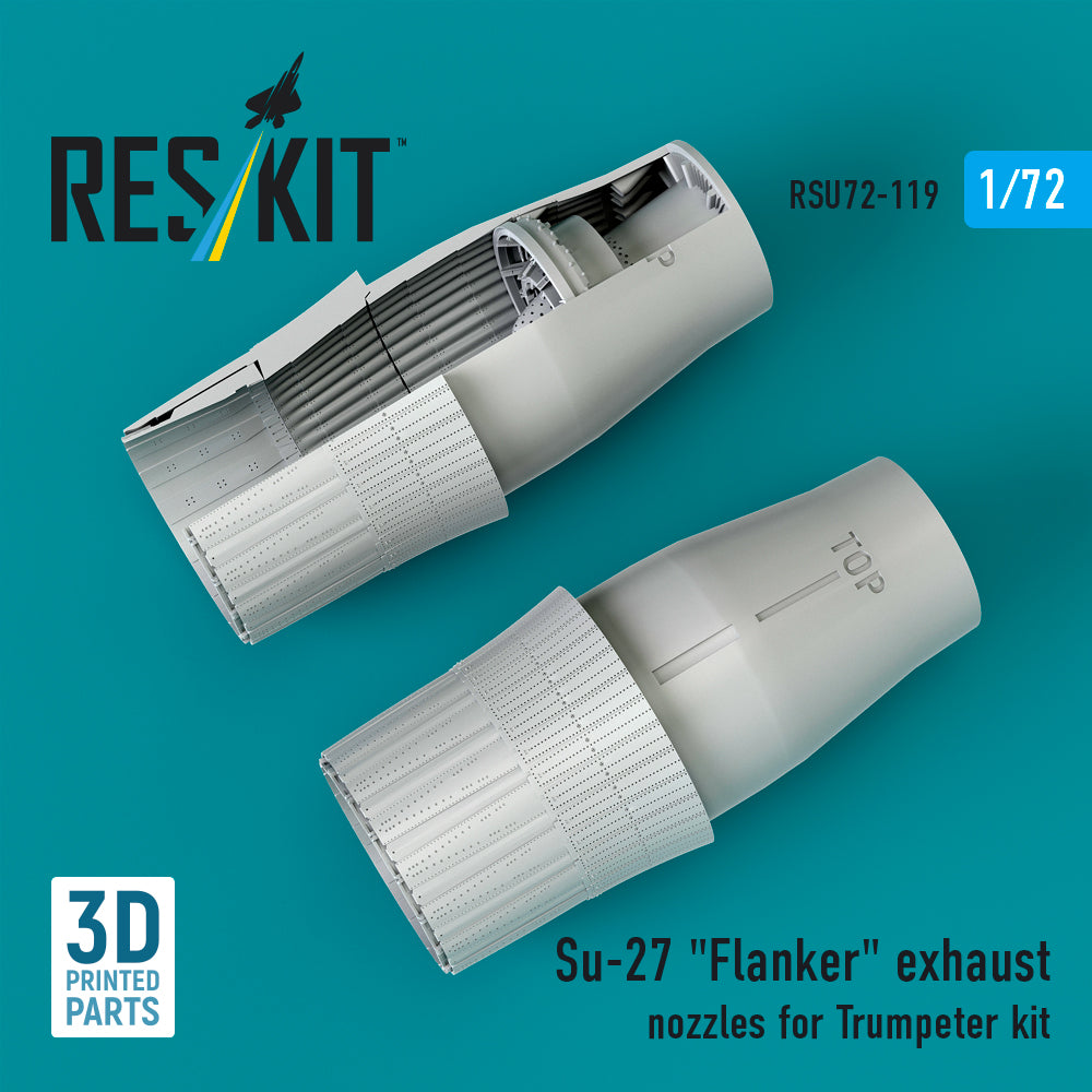 ResKit RSU72-0119 1:72 Sukhoi Su-27 Flanker exhaust nozzles
