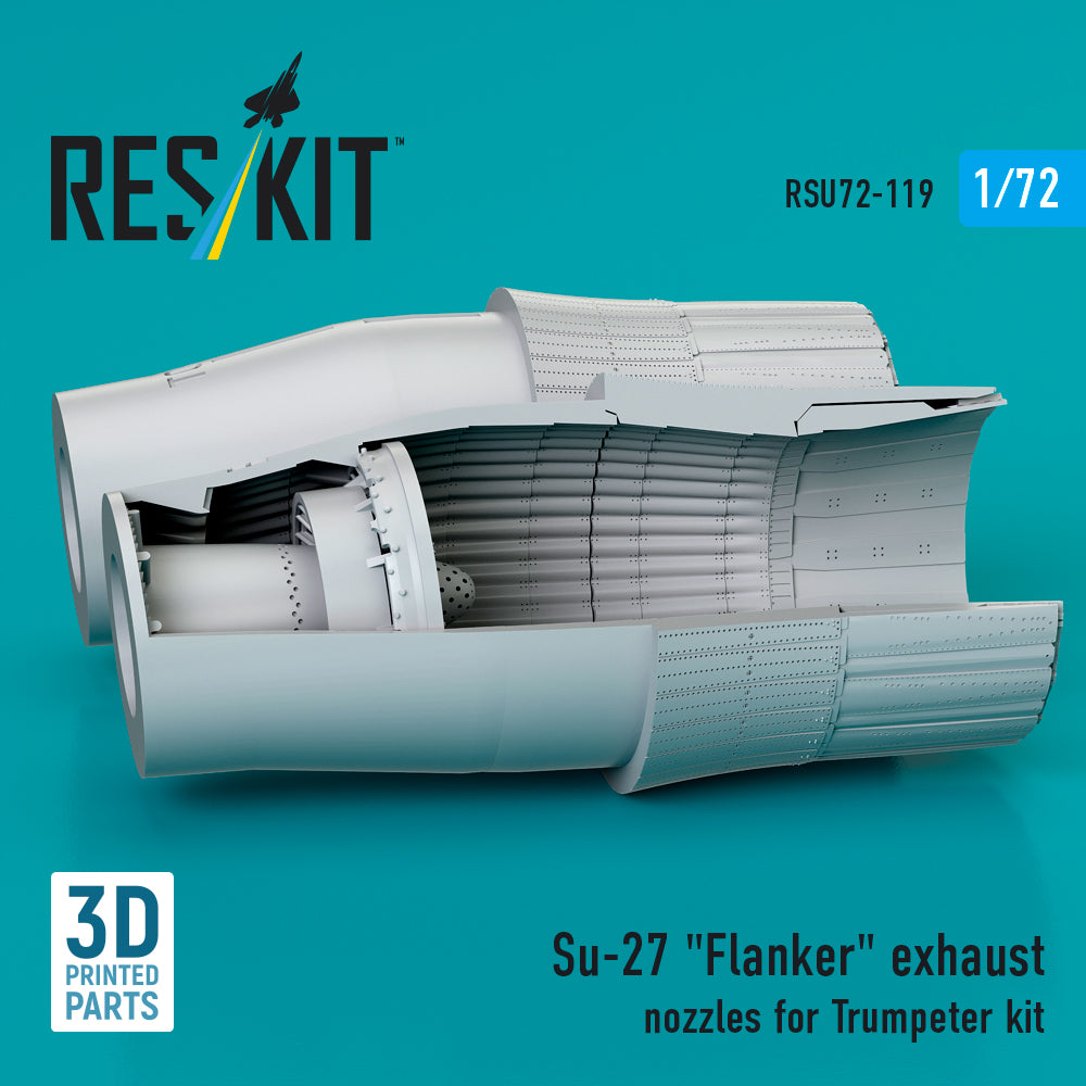 ResKit RSU72-0119 1:72 Sukhoi Su-27 Flanker exhaust nozzles