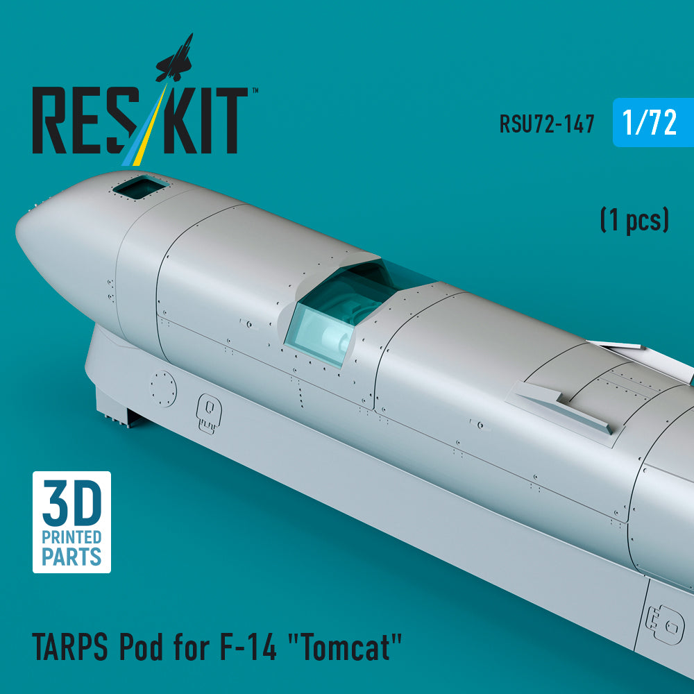 ResKit RSU72-0147 1:72 TARPS pod with decals for Grumman F-14A Tomcat