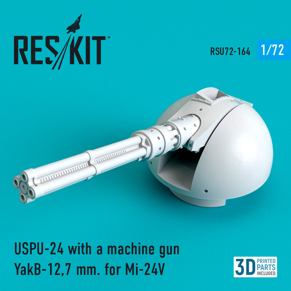 ResKit RSU72-0164 1:72 USPU-24 with a machine gun YakB-12,7 mm for Mil Mi-24V
