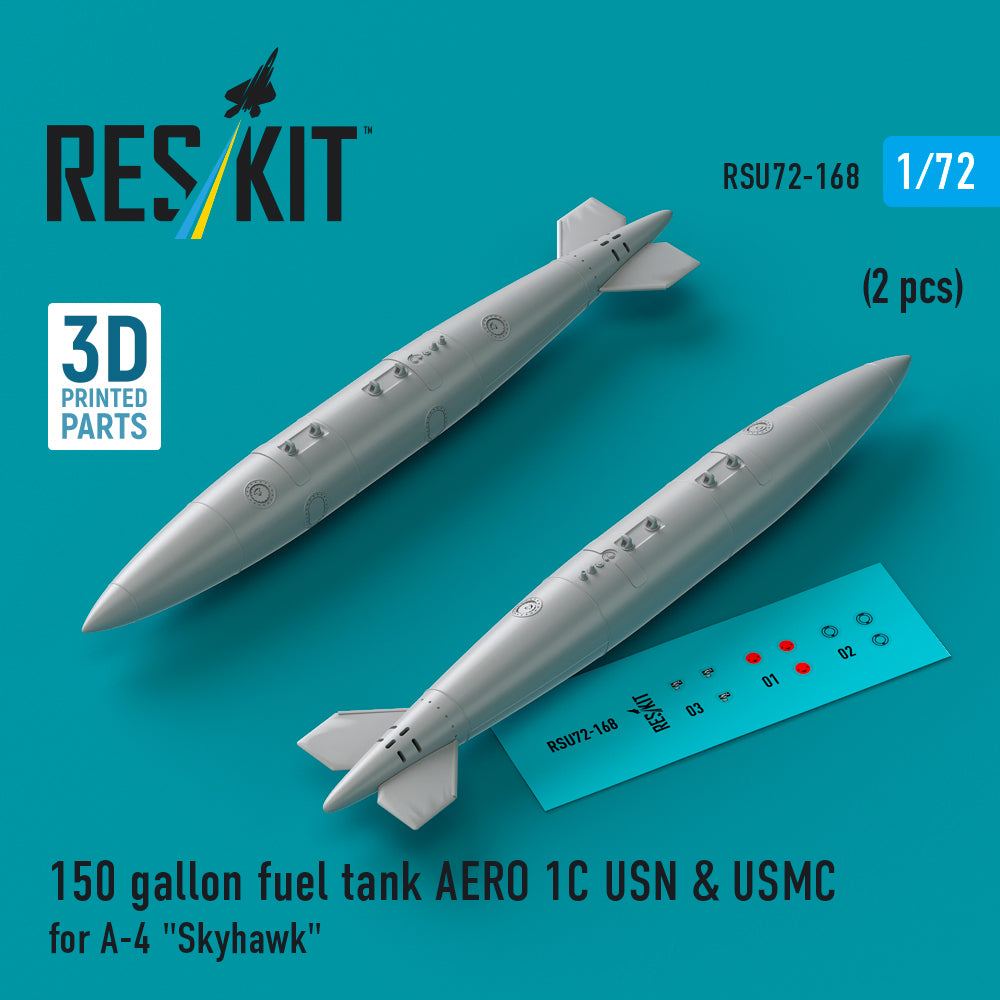 ResKit RSU72-0168 1:72 150 gallon fuel tank AERO 1C USN & USMC