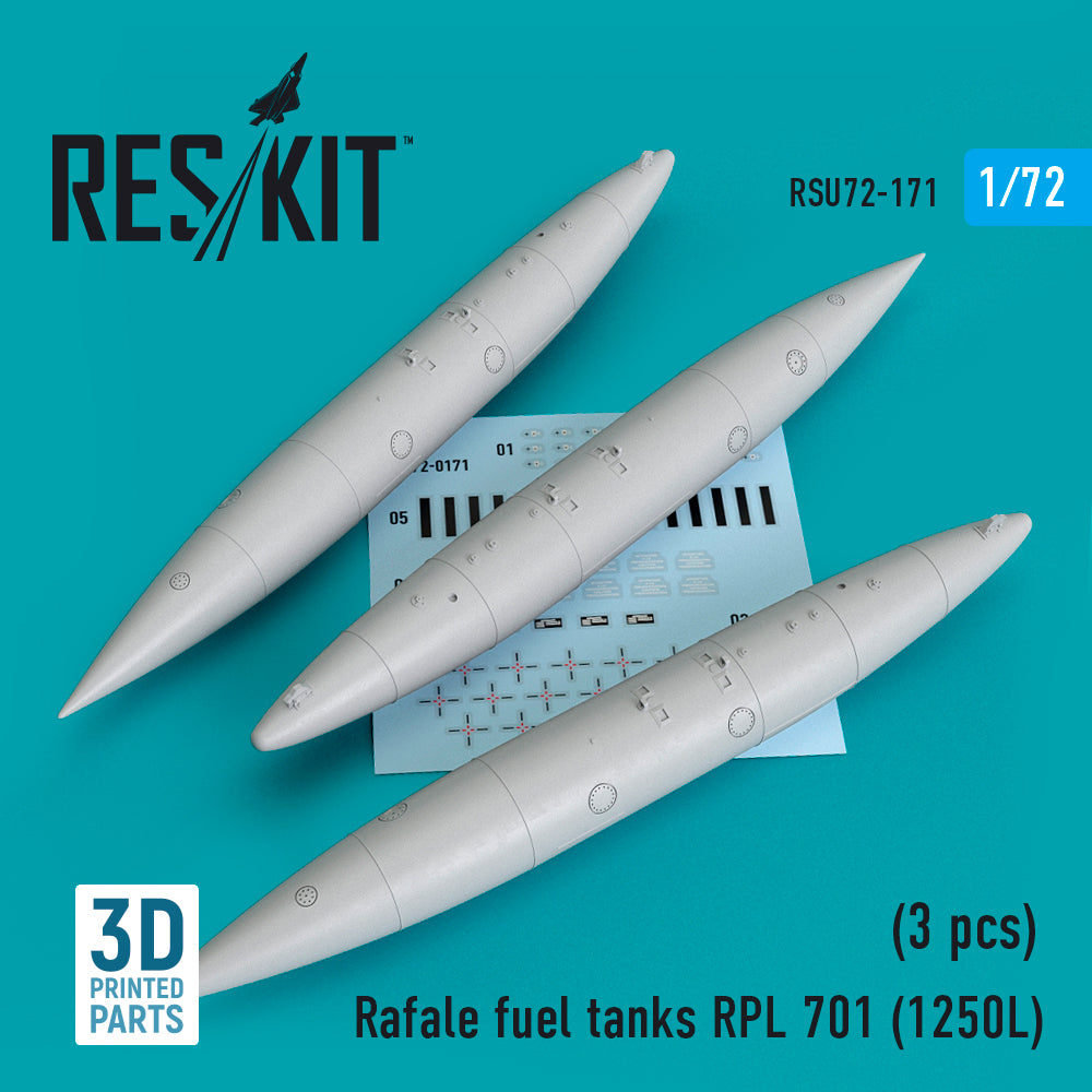 ResKit RSU72-0171 1:72 Dassault Rafale fuel tanks RPL 701