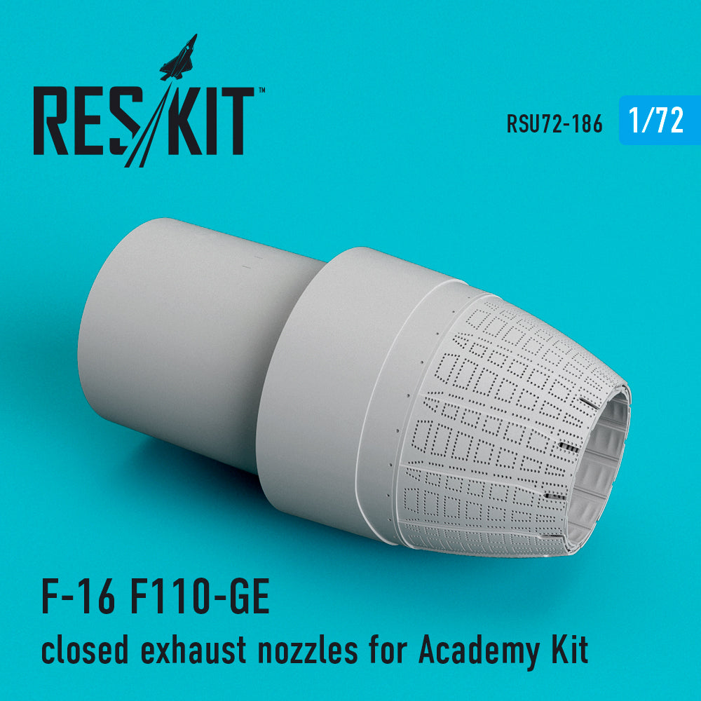 ResKit RSU72-0186 1:72 General-Dynamics F-16A F110-GE closed exhaust nozzles