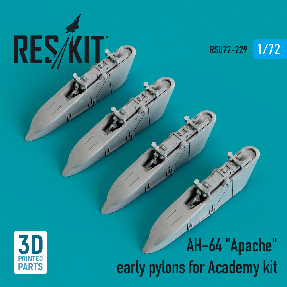 ResKit RSU72-0229 1:72 Bell/Boeing AH-64 Apache late pylons