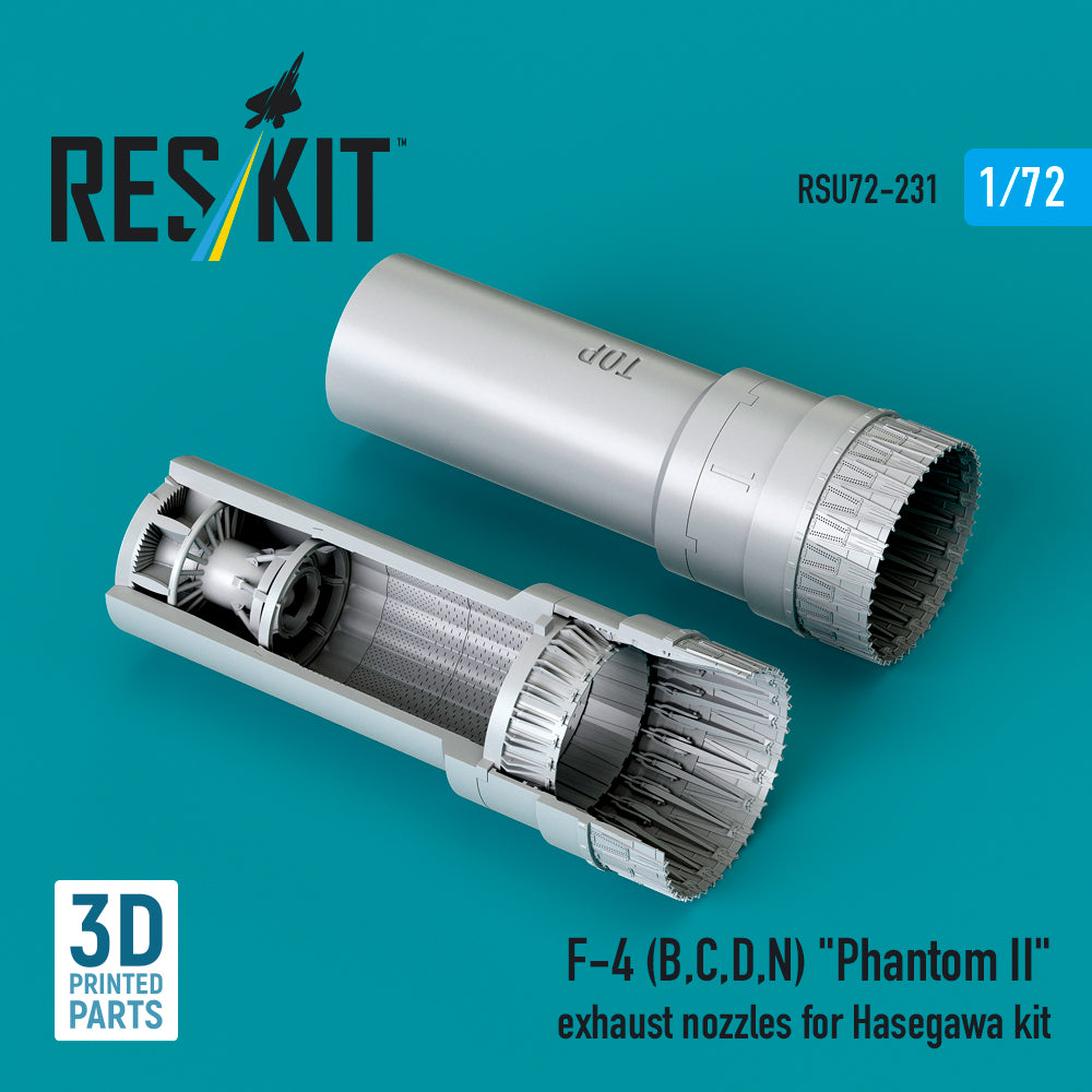 ResKit RSU72-0231 1:72 F-4B, F-4C, F-4D, F-4N Phantom II exhaust nozzles