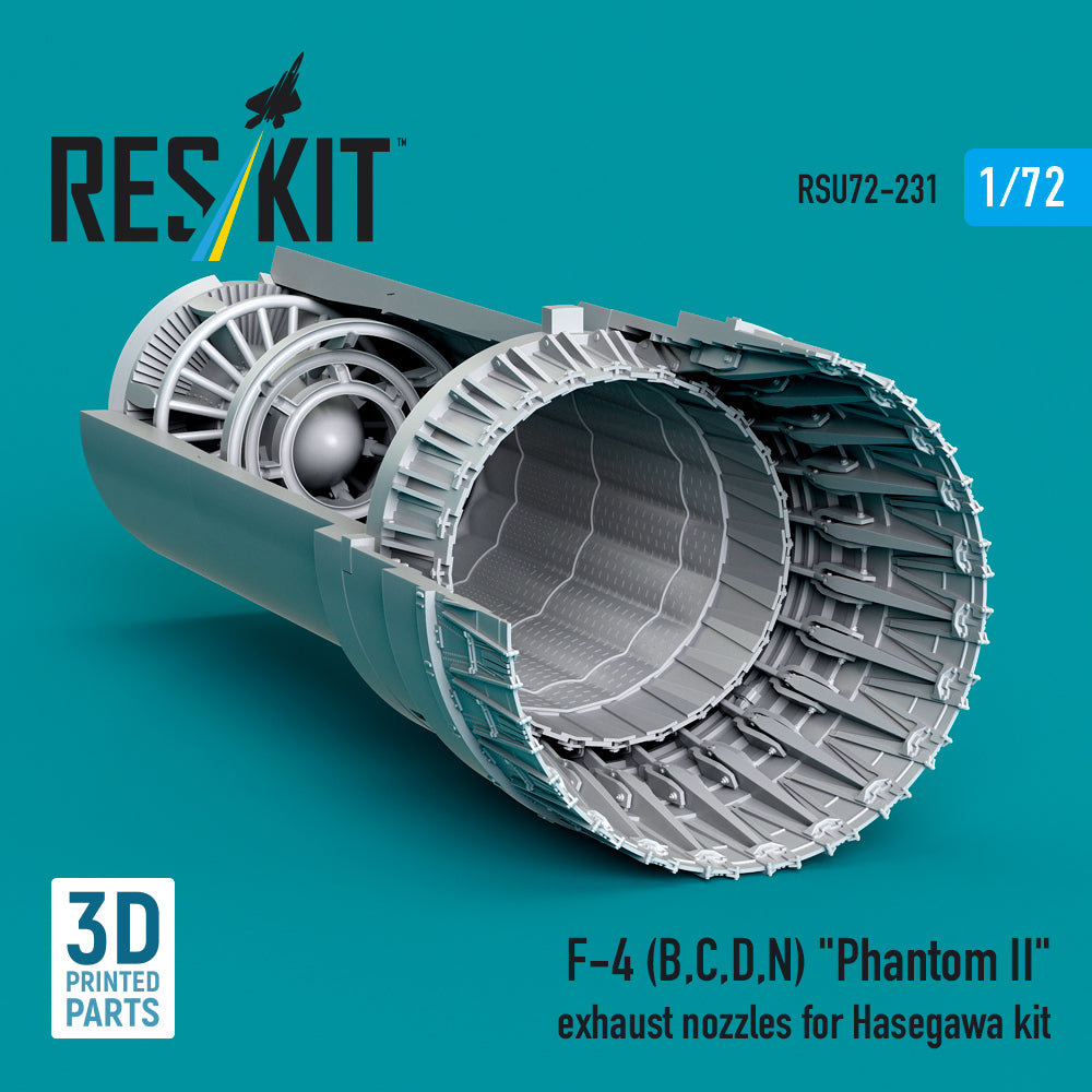 ResKit RSU72-0231 1:72 F-4B, F-4C, F-4D, F-4N Phantom II exhaust nozzles