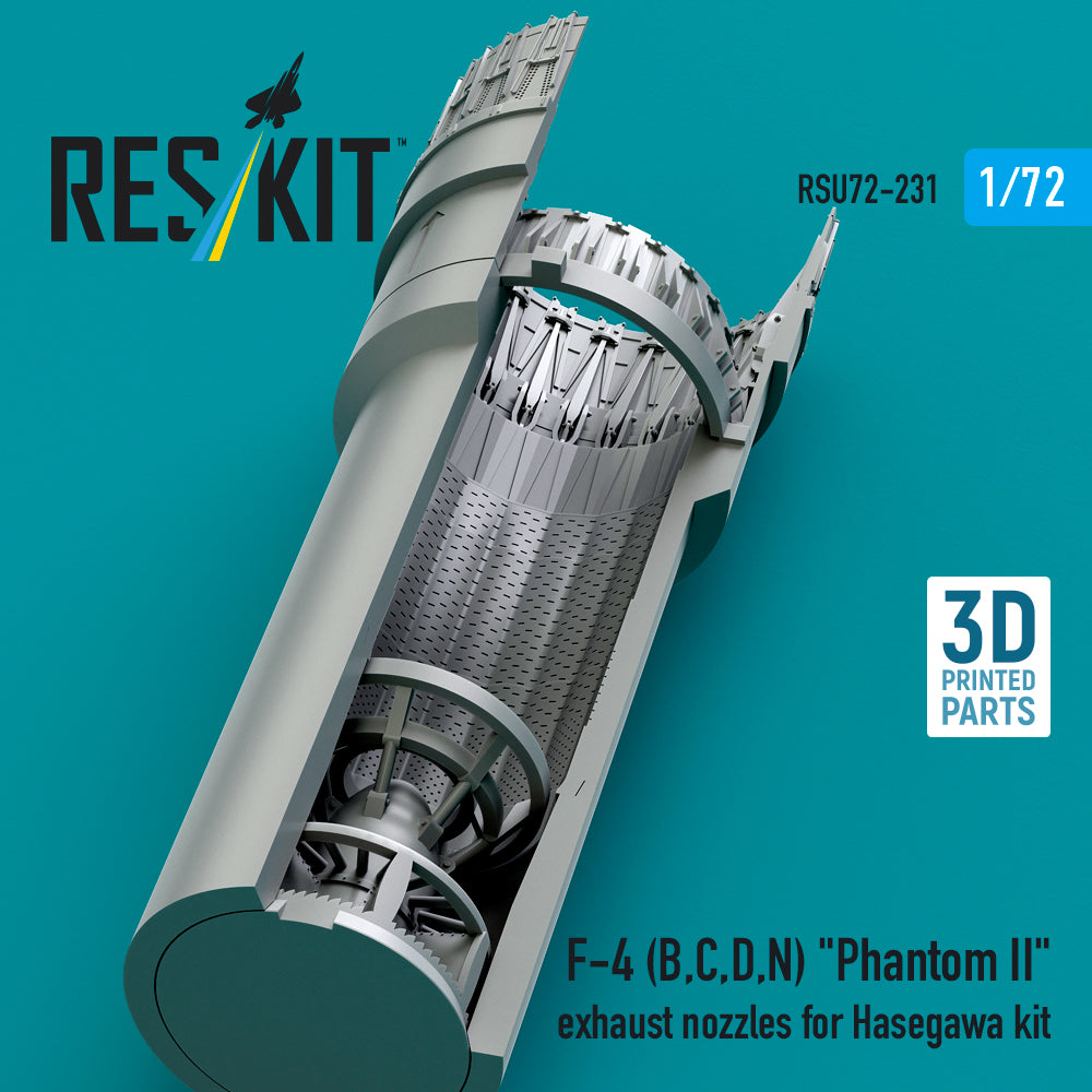 ResKit RSU72-0231 1:72 F-4B, F-4C, F-4D, F-4N Phantom II exhaust nozzles