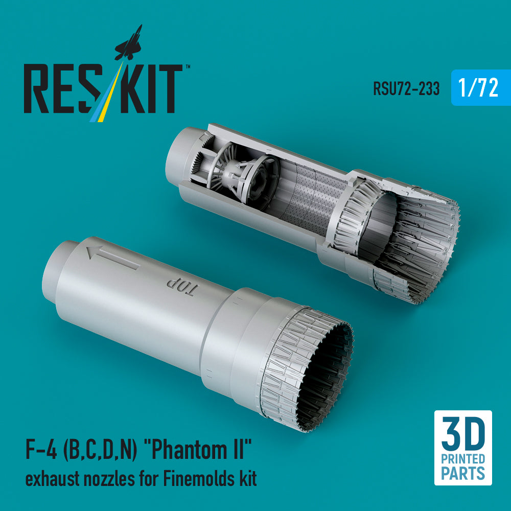 ResKit RSU72-0233 1:72 F-4B, F-4C, F-4D, F-4N Phantom II exhaust nozzles