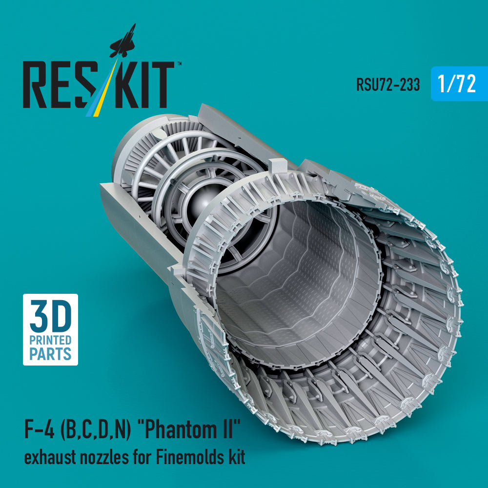 ResKit RSU72-0233 1:72 F-4B, F-4C, F-4D, F-4N Phantom II exhaust nozzles