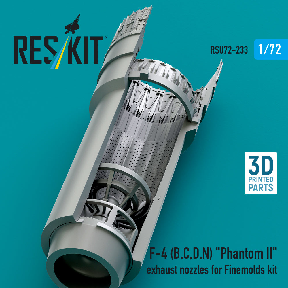 ResKit RSU72-0233 1:72 F-4B, F-4C, F-4D, F-4N Phantom II exhaust nozzles