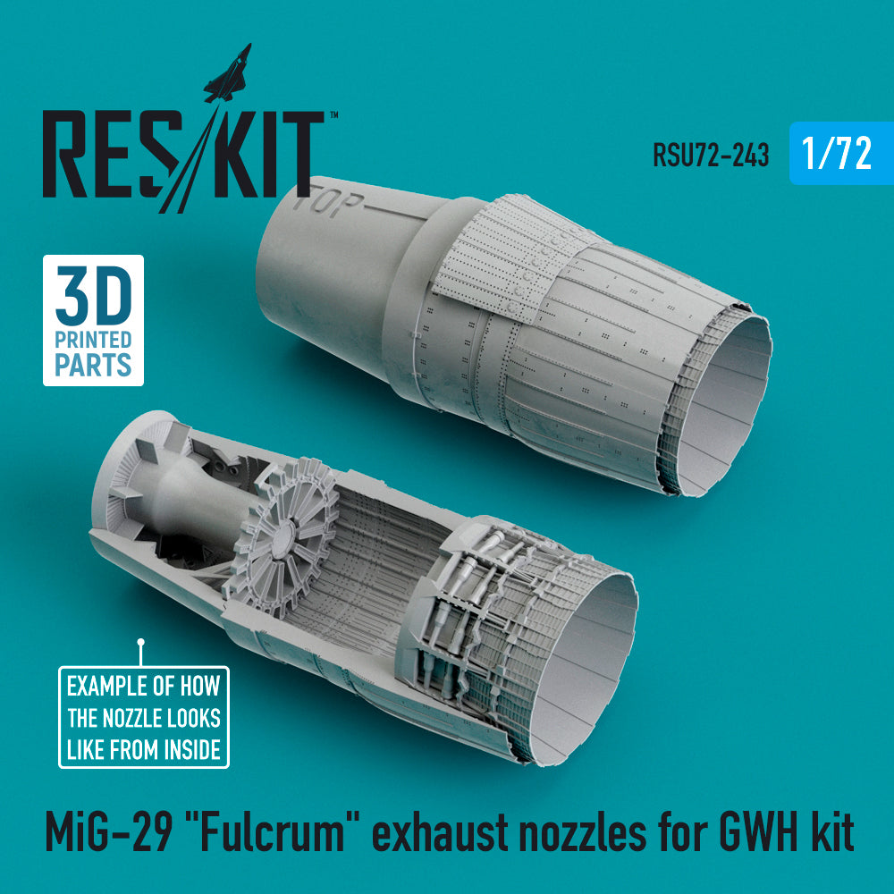 ResKit RSU72-0243 1:72 Mikoyan MiG-29 Fulcrum exhaust nozzles