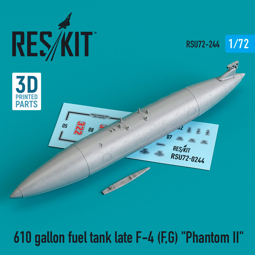 ResKit RSU72-0244 1:72 F-4F/G Phantom 610gal Fuel Tank Late