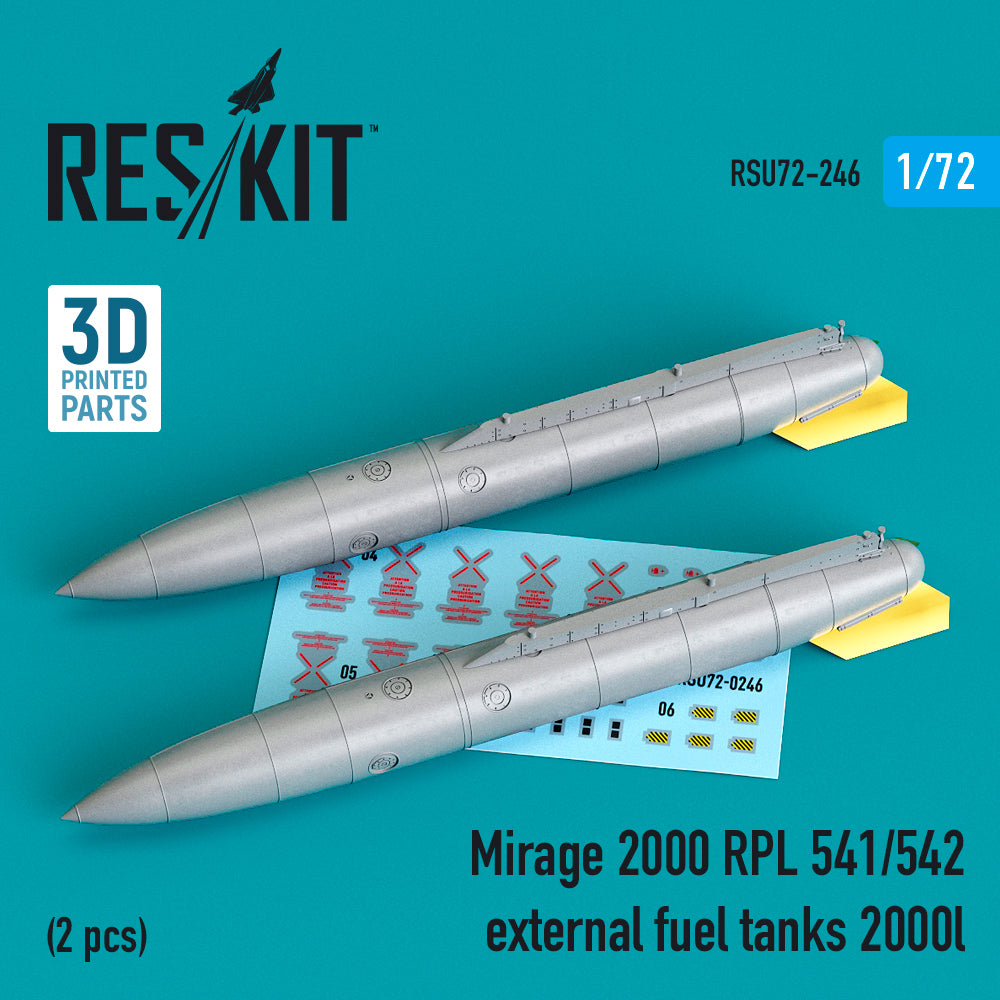 ResKit RSU72-0246 1:72 Dassault_Mirage 2000 RPL 541/542 external fuel tank 2k lt