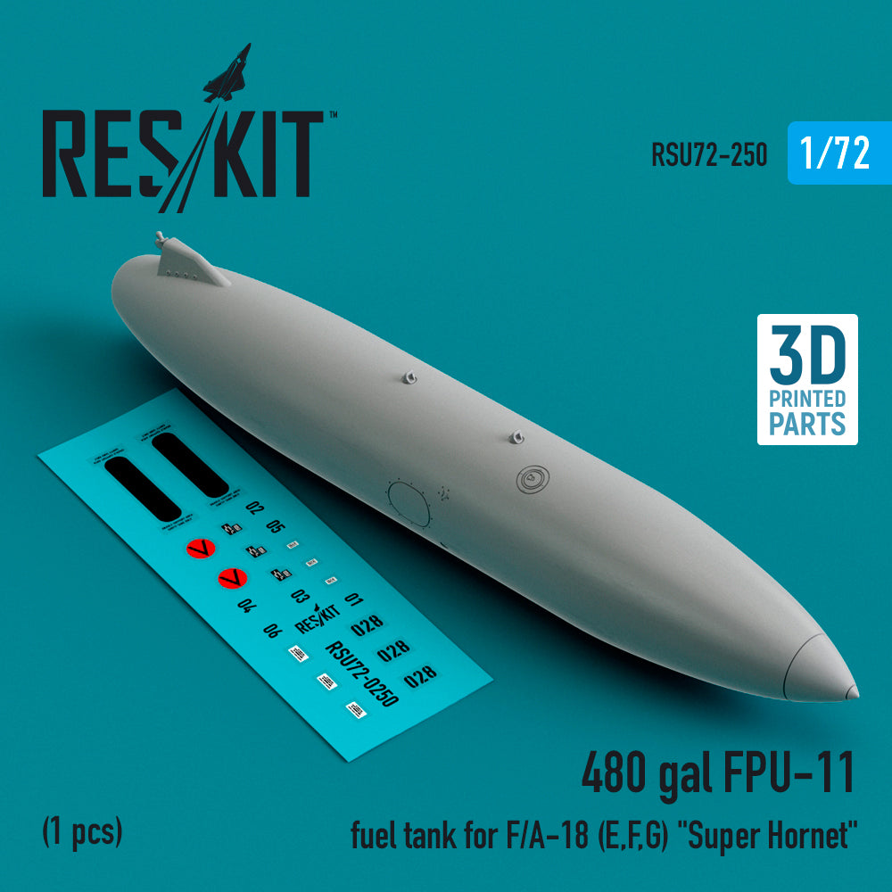 ResKit RSU72-0250 1:72 F/A-18E/F/G Super Hornet 480gal Tank