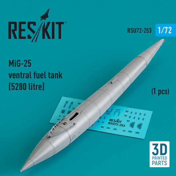 ResKit RSU72-0253 1:72 Mikoyan MiG-25 ventral fuel tank