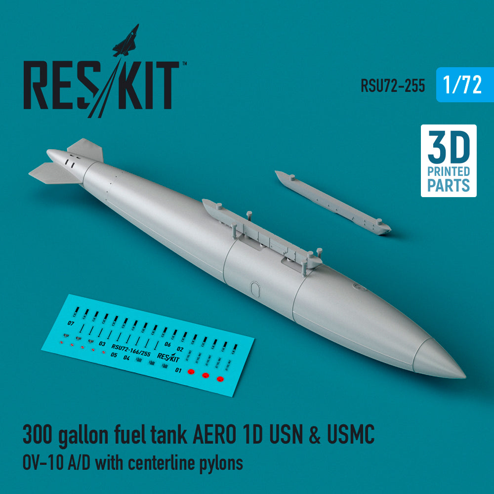 ResKit RSU72-0255 1:72 300 gallon fuel tank AERO 1D USN & USMC