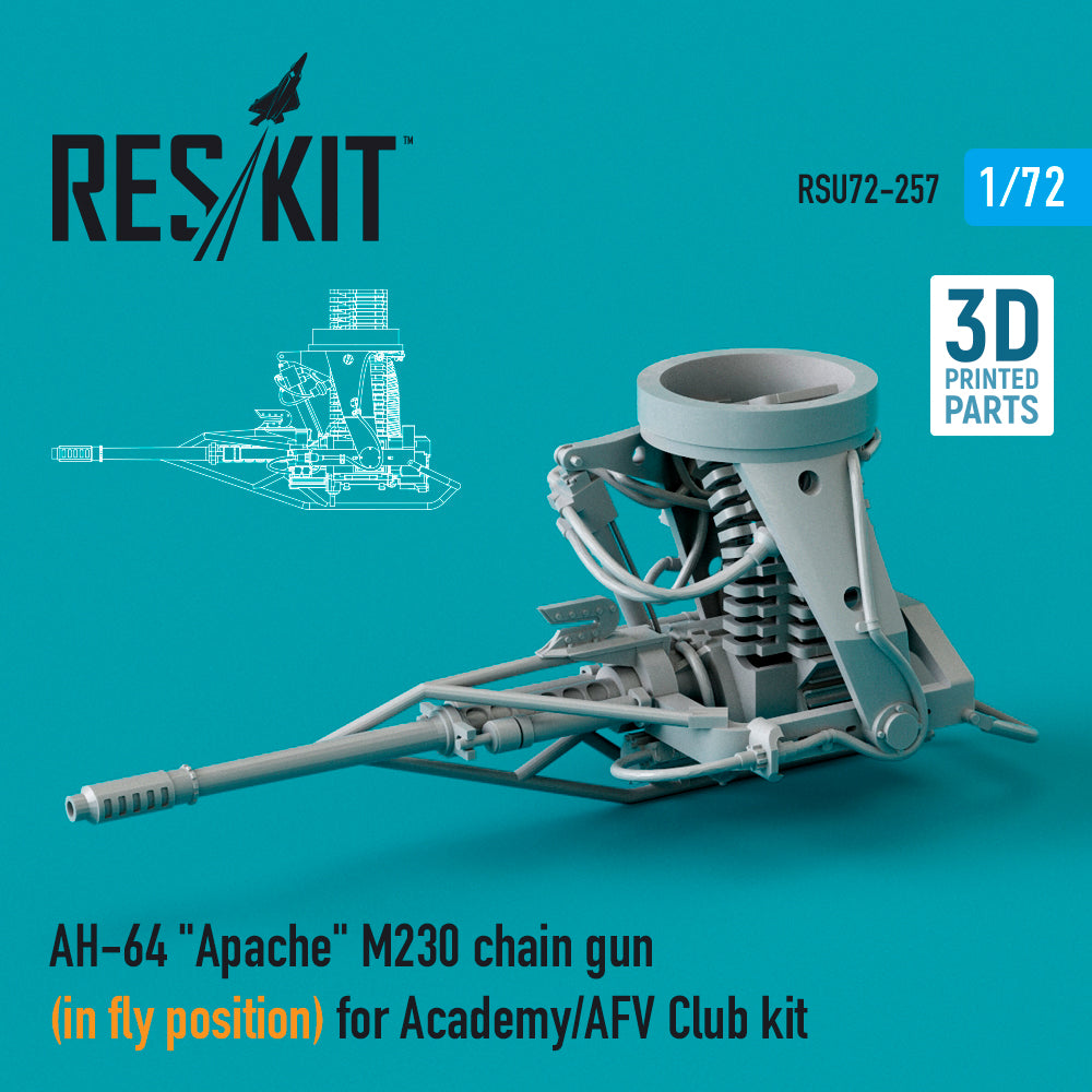 ResKit RSU72-0257 1:72 Bell/Boeing AH-64 Apache M230 chain gun