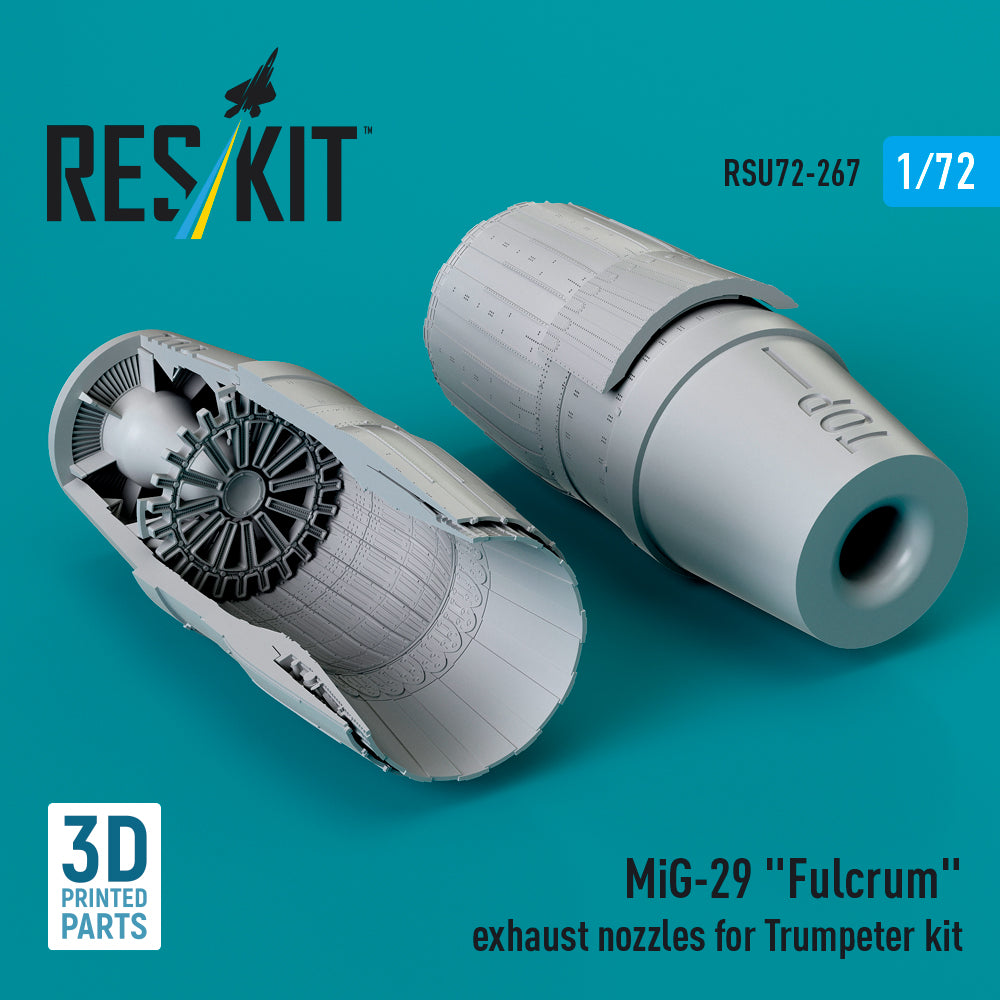 ResKit RSU72-0267 1:72 Mikoyan MiG-29 Fulcrum exhaust nozzles