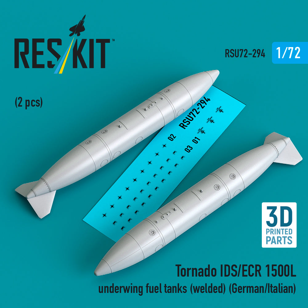 ResKit RSU72-0294 1:72 Panavia Tornado IDS/ECR 1500L underwing fuel tanks