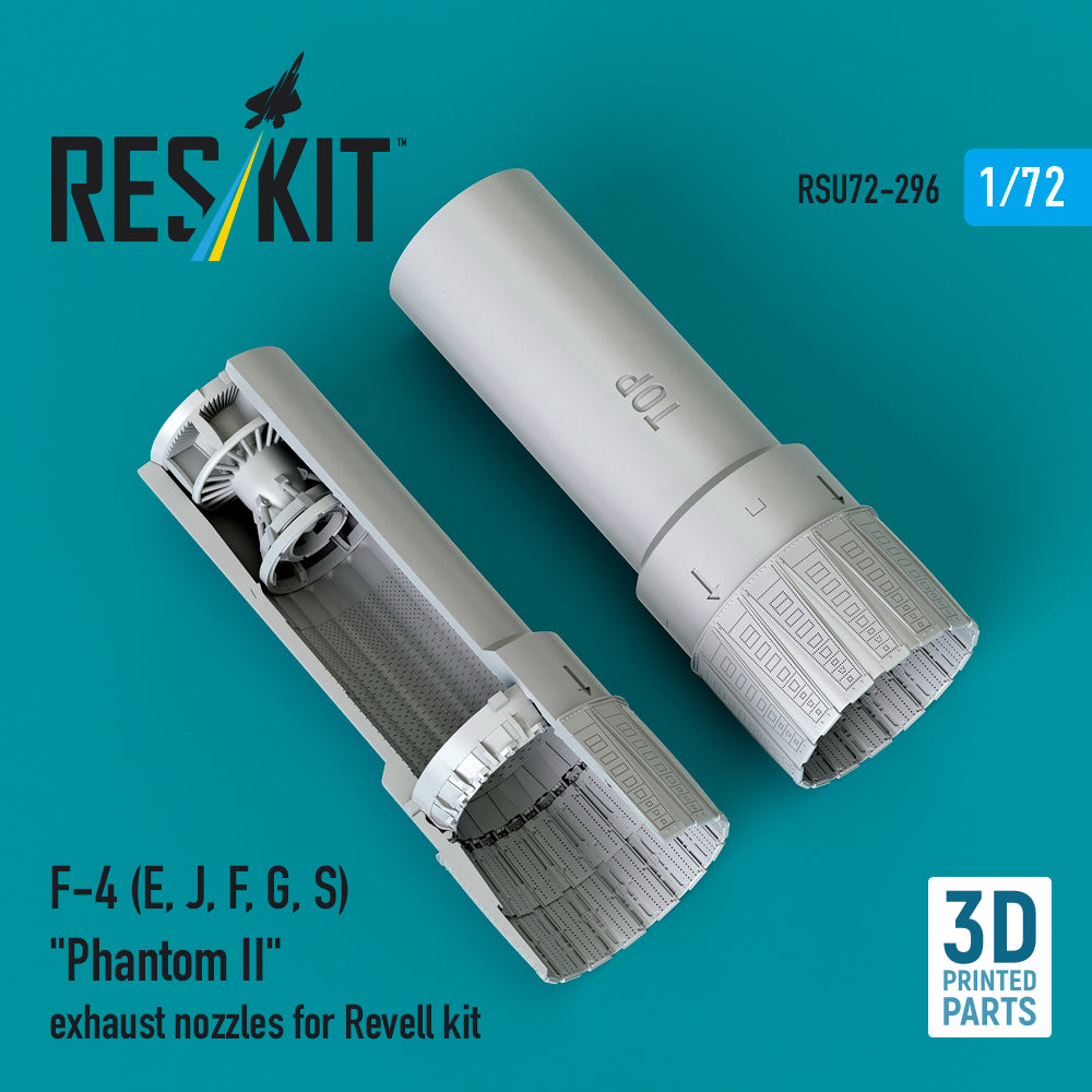 ResKit RSU72-0296 1:72 F-4E/J/F/G/S Phantom II Exhaust Nozzles