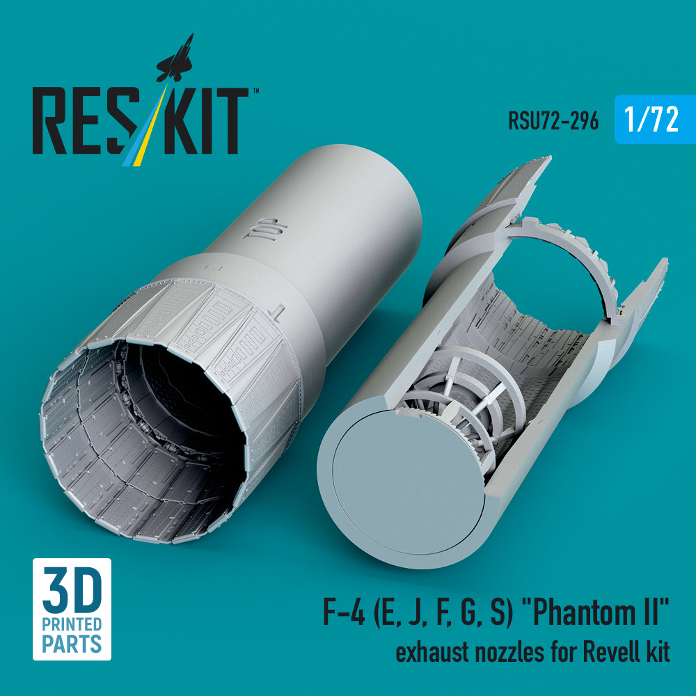 ResKit RSU72-0296 1:72 F-4E/J/F/G/S Phantom II Exhaust Nozzles