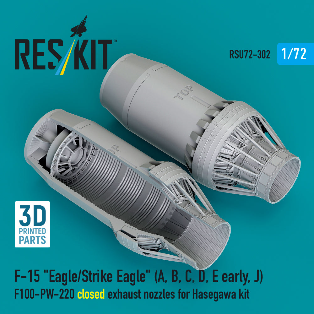 ResKit RSU72-0302 1:72 F-15 Eagle/Strike Eagle Closed Nozzles