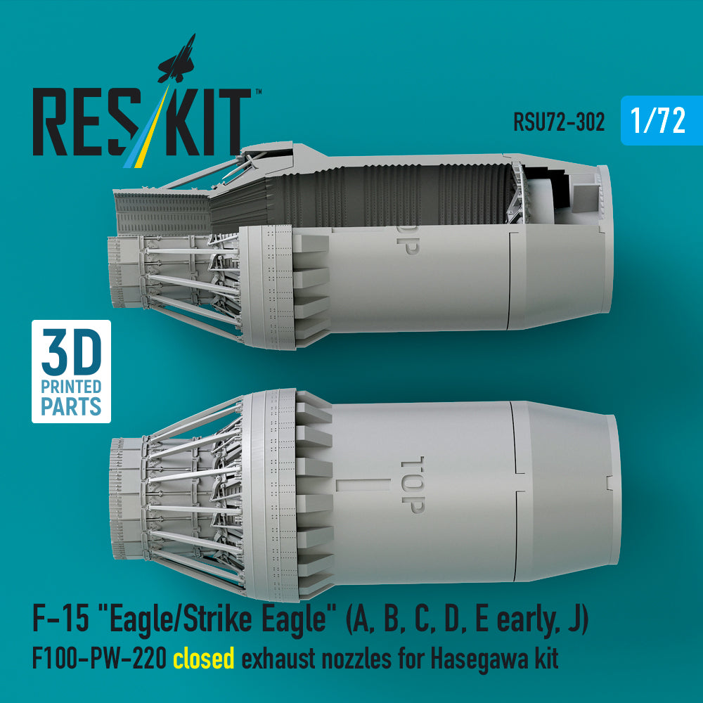 ResKit RSU72-0302 1:72 F-15 Eagle/Strike Eagle Closed Nozzles