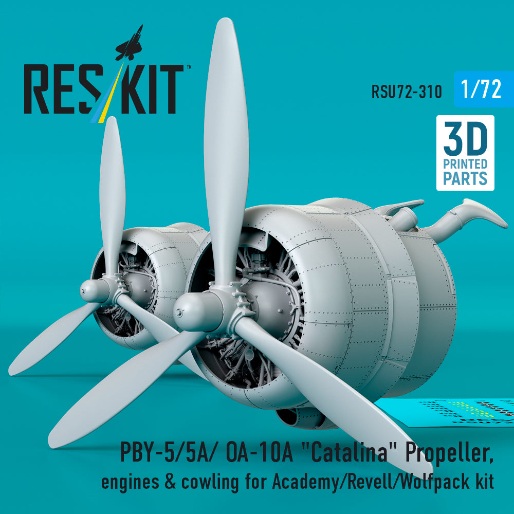 ResKit RSU72-0310 1:72 PBY-5/OA-10A Catalina Propeller/Engines