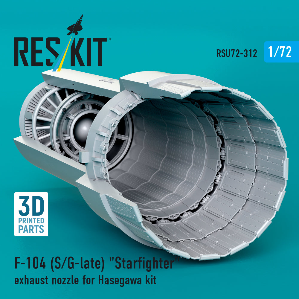 ResKit RSU72-0312 1:72 Lockheed F-104S/F-104G-late) Starfighter exhaust nozzle