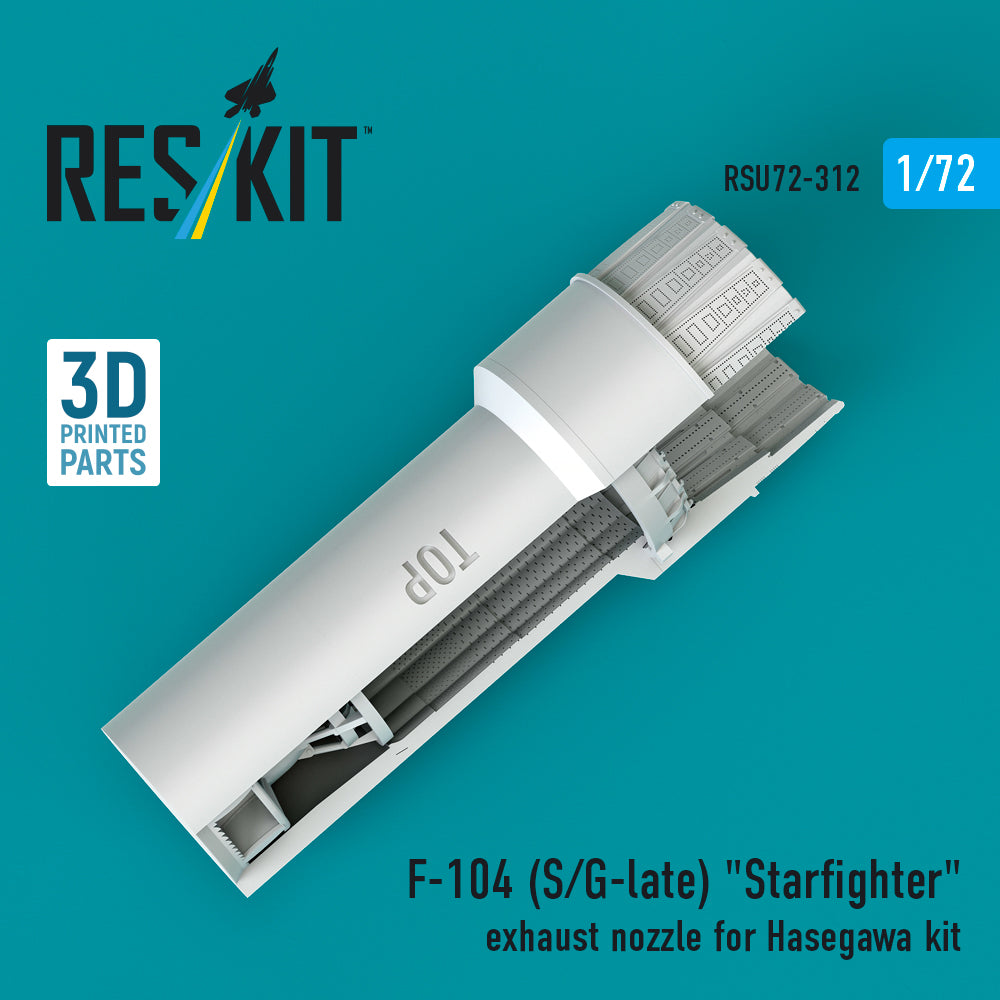 ResKit RSU72-0312 1:72 Lockheed F-104S/F-104G-late) Starfighter exhaust nozzle