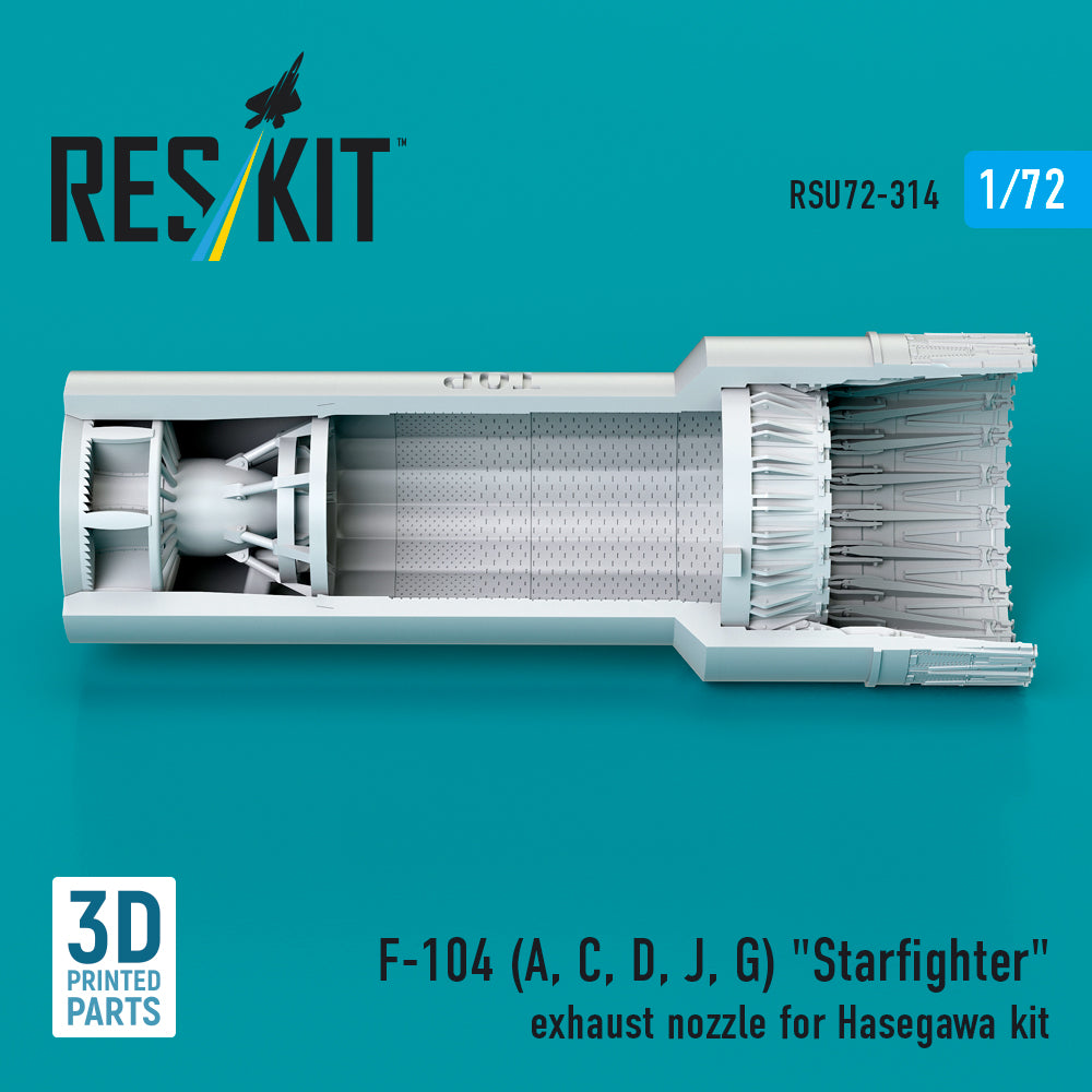 ResKit RSU72-0314 1:72 Lockheed F-104 Starfighter exhaust nozzle