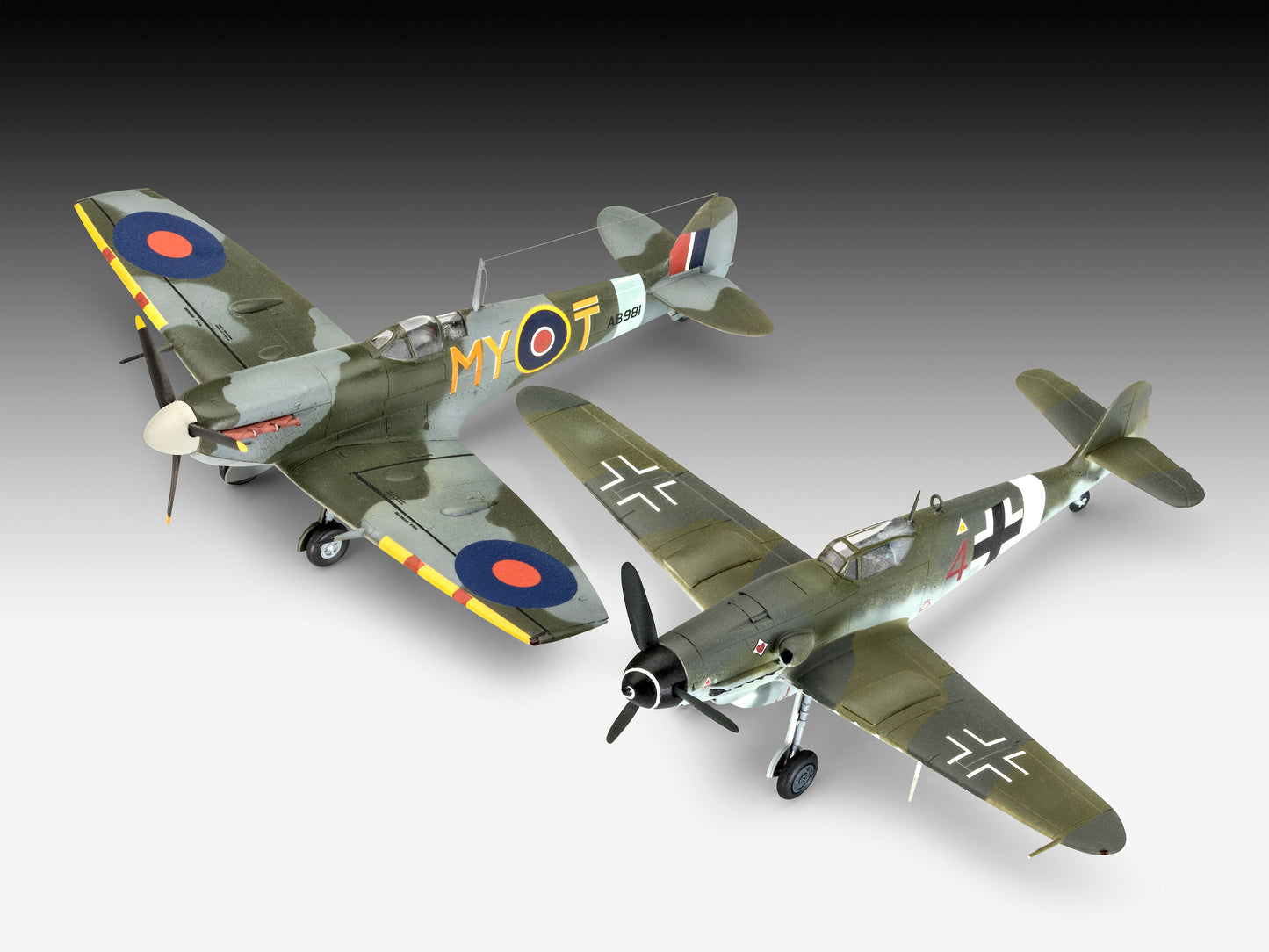 Revell 3710 Combat Set Messerschmitt Bf-109G-10 & Spitfire Mk.V 1:72 Model Kit