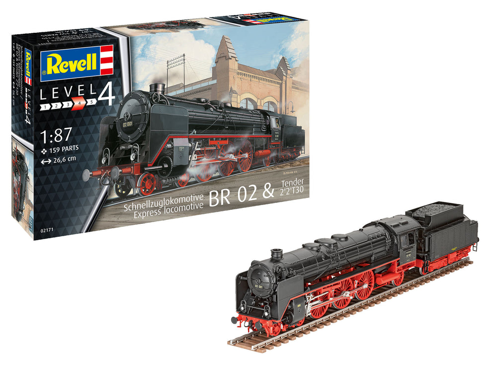 Revell 2171 Express Locomotive BR 02 w/tender 1:87 Model Kit