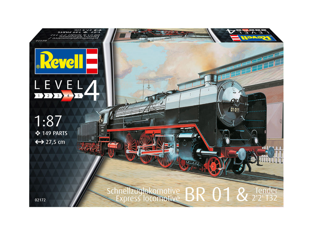 Revell 2172 Express Locomotive BR01 w/Tender 2'2' T329 1:87 Model Kit