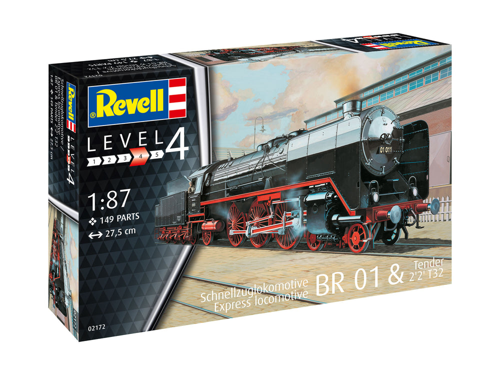 Revell 2172 Express Locomotive BR01 w/Tender 2'2' T329 1:87 Model Kit