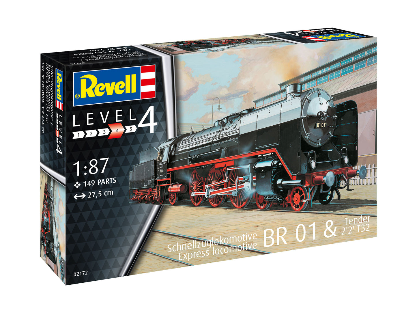 Revell 2172 Express Locomotive BR01 w/Tender 2'2' T329 1:87 Model Kit