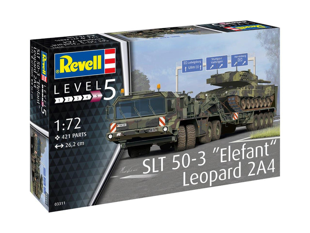 Revell 3311 SLT 50-3 'Elefant' & Leopard 2A4 1:72 Model Kit