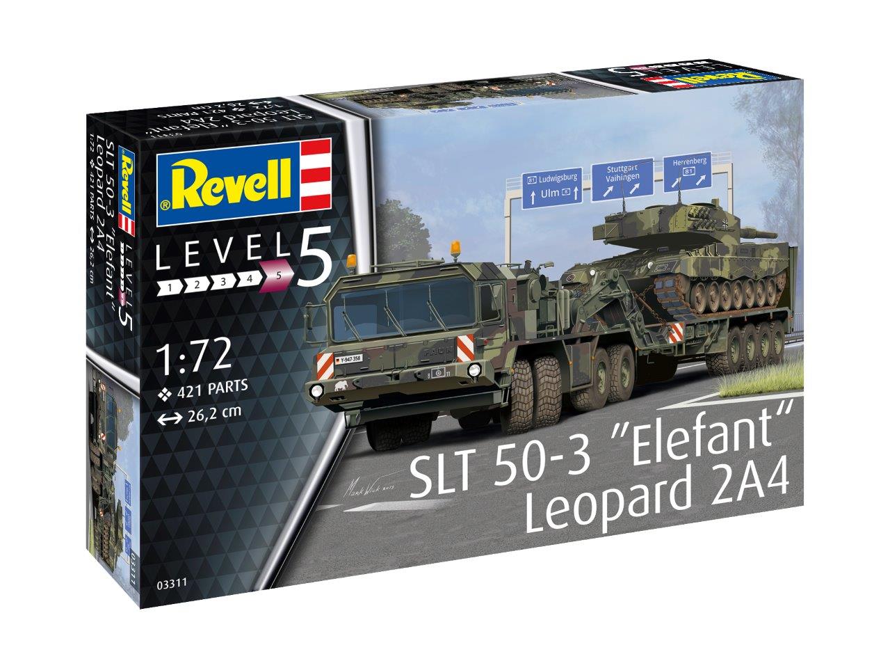 Revell 3311 SLT 50-3 'Elefant' & Leopard 2A4 1:72 Model Kit