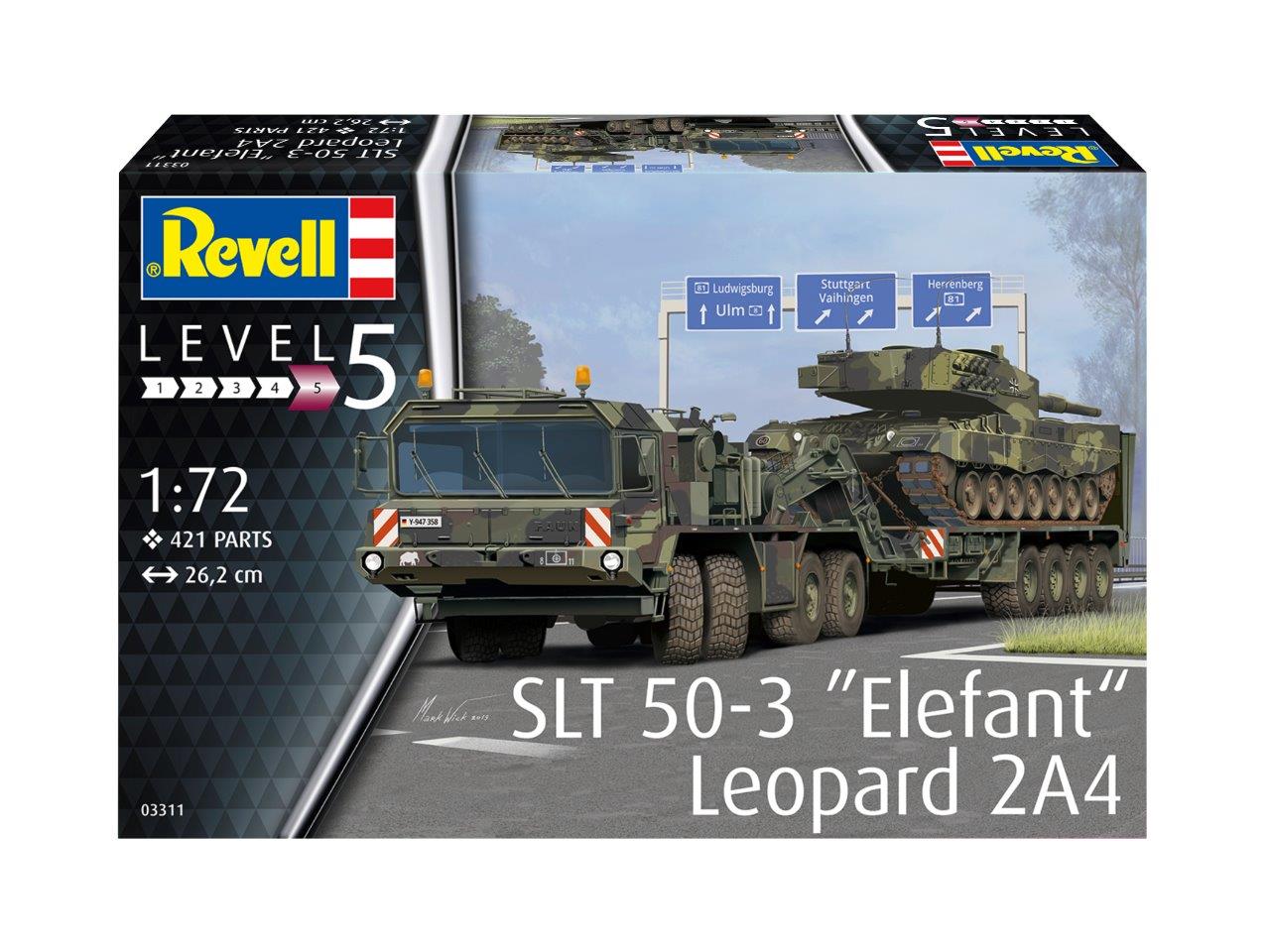 Revell 3311 SLT 50-3 'Elefant' & Leopard 2A4 1:72 Model Kit