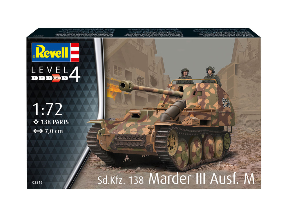Revell 3316 Sd.Kfz.138 Ausf.M Marder III 1:72 Model Kit