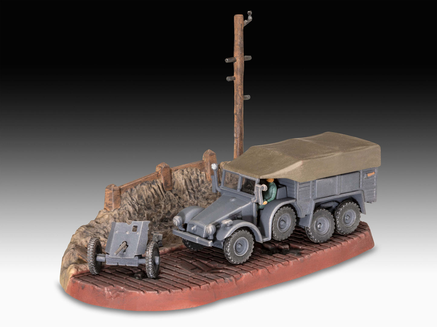 Revell 3344 Krupp-Protze KFZ.69 with 3.7cm Pak 1:76 Model Kit