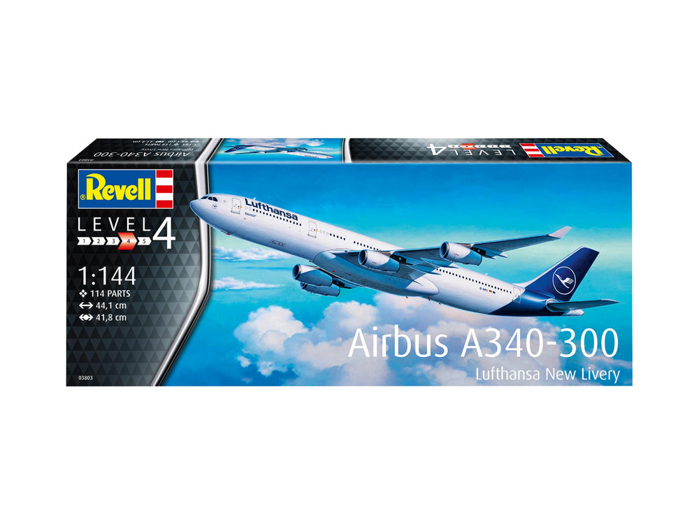 Revell 3803 Airbus A340-300 "Lufthansa" New Livery 1:144 Model Kit
