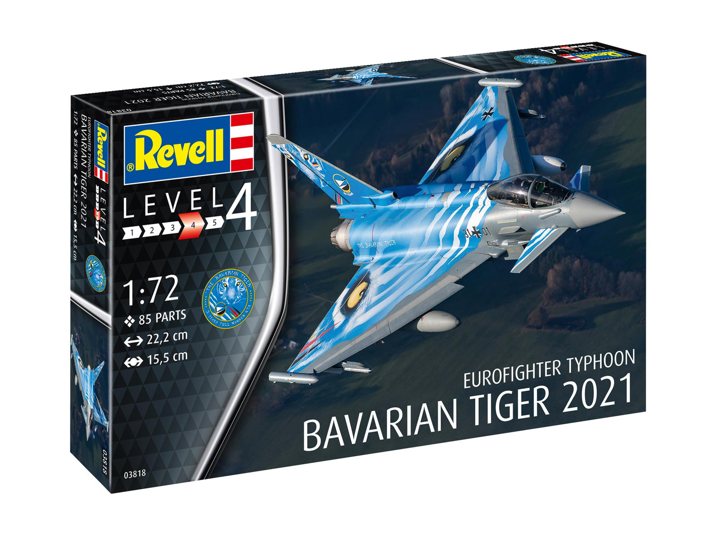 Revell 3818 Eurofighter Typhoon Bavarian Tiger 2021 [EF-2000A] 1:72 Model Kit