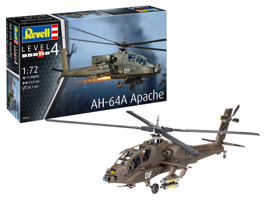 Revell 3824 Hughes AH-64A Apache 1:72 Model Kit